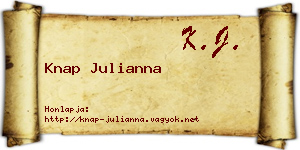 Knap Julianna névjegykártya